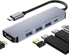 5 in 1 USB Type C Hub,Ultra Portable USB Splitter Adapter
